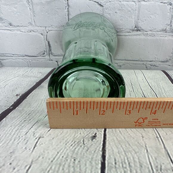 Vintage Coca-Cola 6 1/2" Green Libbey Flared Drinking Glass Tumbler 16oz Heavy - Picture 4 of 7